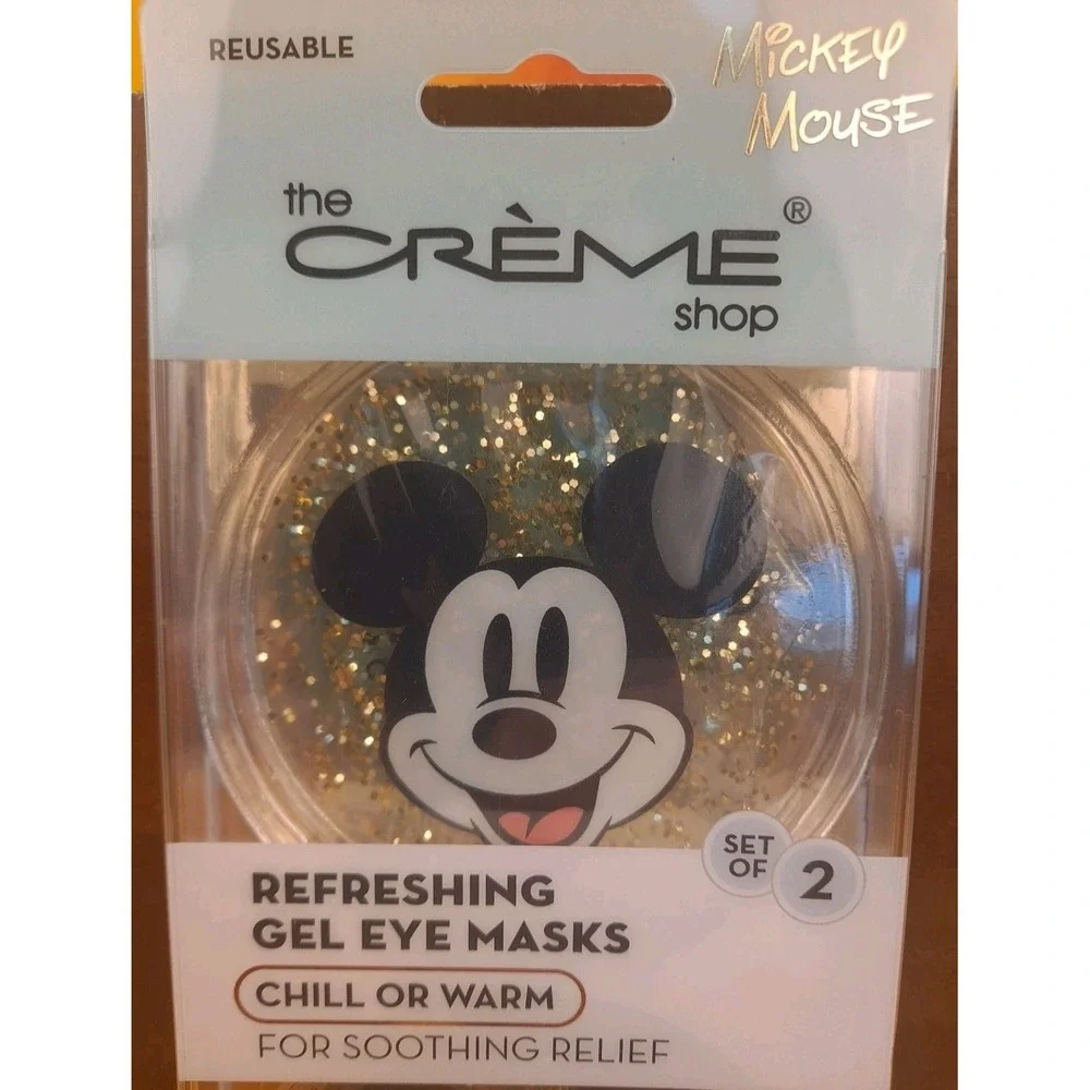 The Creme Shop‎ Mickey Mouse Reusable Refreshing Gel Eye Masks Chill or Warm NIP